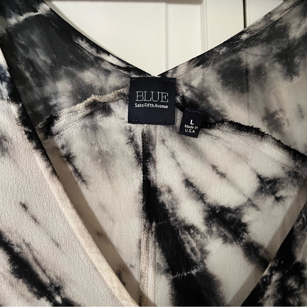 Tie dye BLUE by Saks Fifth Avenue caftan dress - Picture 3 of 6